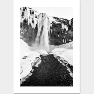 Waterfall B&W Posters and Art